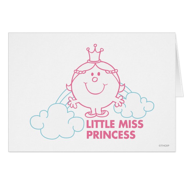 Cartão Little Miss Princesa | Cabeça Nas Nuvens (Frente Horizontal)