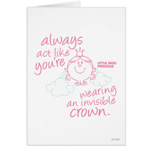 Cartão Little Miss Princesa Coroa Invisível
