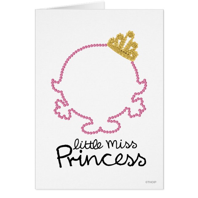 Cartão Little Miss Princesa | Face Vazio (Frente)