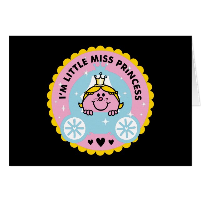 Cartão Little Miss Princesa | Sou uma princesa (Frente horizontal)