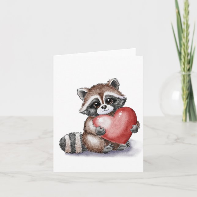 Cartão Little Raccoon (Frente)