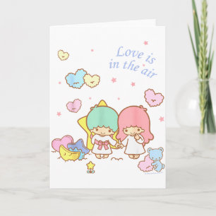 Cartão Little Twin Stars O Amor Está No Ar Camiseta do Di