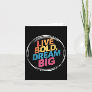 Cartão Live Bold Dream Big Sticker