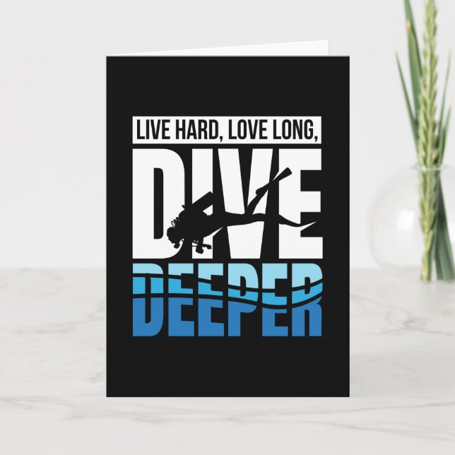 Cartão Live Duro Love Long Dive Deeper Diver (Frente)