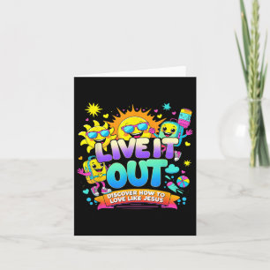 Cartão Live It Out Love Like Jesus Vbs Summer 2025 Tee