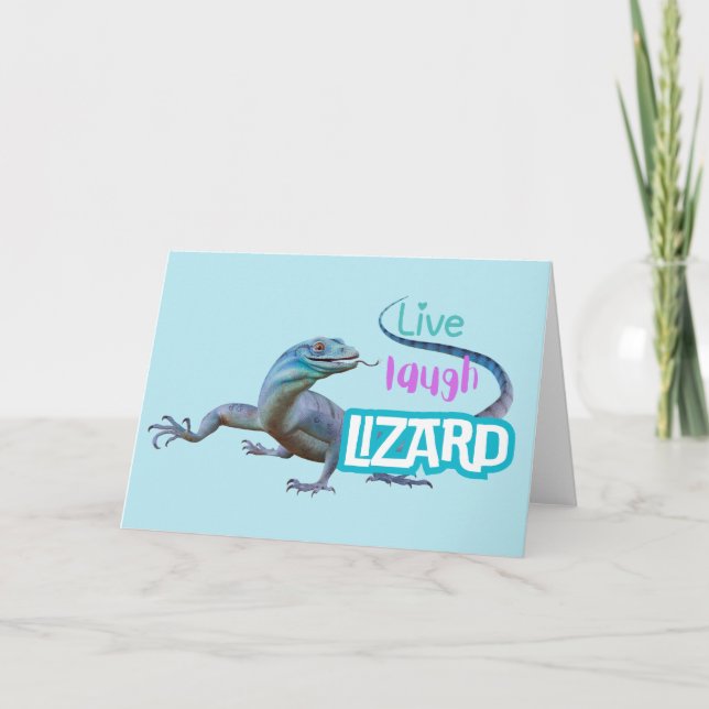 Cartão Live Laugh Lizard (Frente)