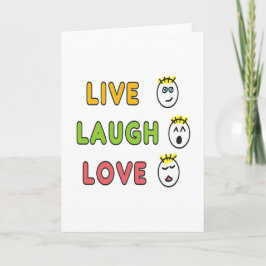 Cartão Live Laugh Love