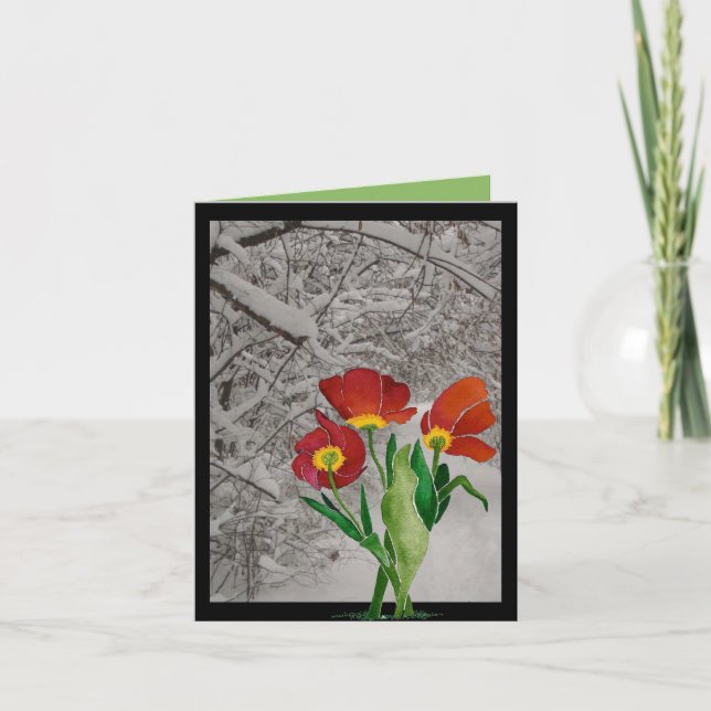 Cartão Live Winter, mas Think Primavera (Frente)