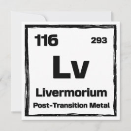 Cartão Livermório (Lv) - Tabela Periódica dos Elementos