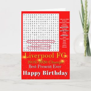 Cartão Liverpool Football birthday card