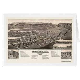 Cartão Livingston, mapa panorâmico da TA - 1884