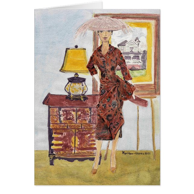 Cartão Livro Colorido de Marie, Página 4 WC&D (Frente)