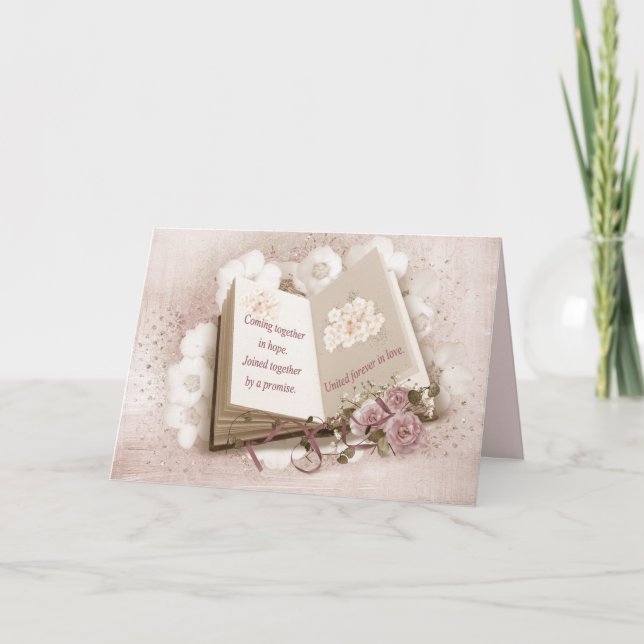 Cartão Livro de Casamentos com Citação (Frente)