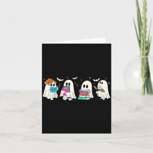 Cartão Livro de fantasma engraçado para amante de livros