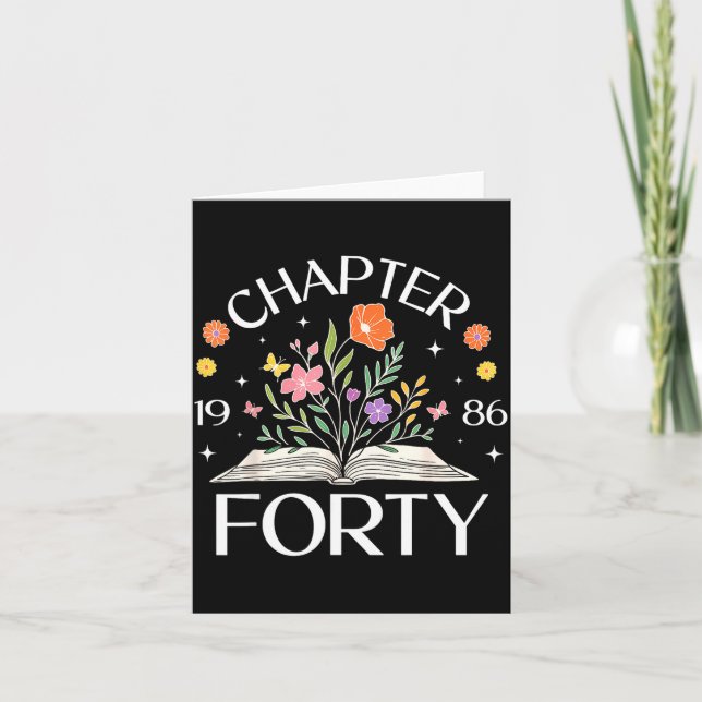 Cartão Livro de Flores Silvestres do Capítulo Quarenta 40 (Frente)