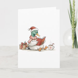 Cartão Livro de Leitura de Pato de Natal para Leitores Ac