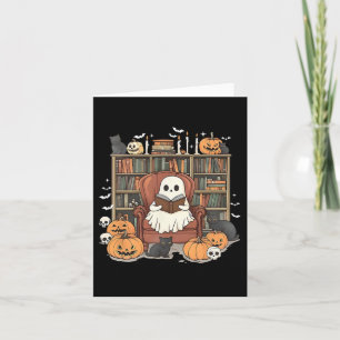 Cartão Livro de Leitura do Livro de Halloween da Bibliote