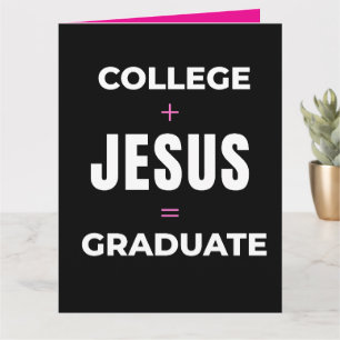 Cartão Livro de Visitantes Faculdade + Jesus = Graduado