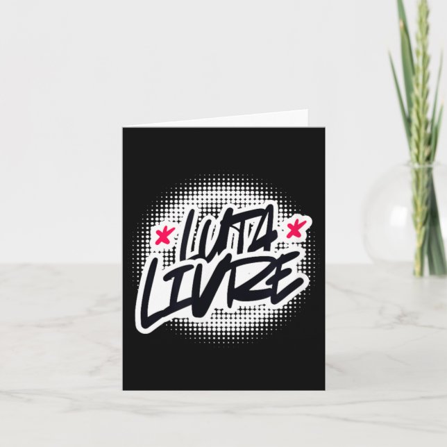 Cartão Livro Distressed de Jiu Jitsu Brasileiro (Frente)