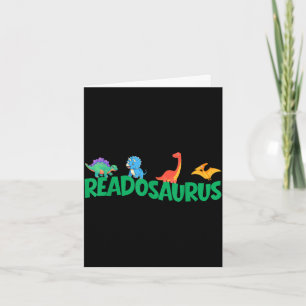 Cartão Livro engraçado readosaurus livros de dinossauro b