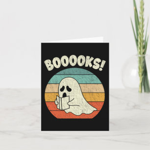 Cartão Livro Ghost Halloween Vintage Livro Libra