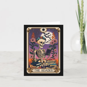 Cartão Livro Lover Tarot Card O Leitor Mystic Funny Skel