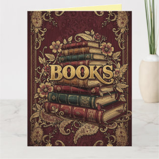 Cartão Livros Amantes de Livros Escritores Leitores Bibli