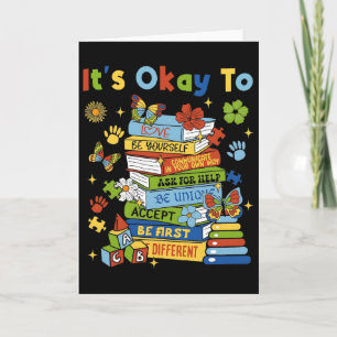 Cartão Livros Conscientização do Autismo Coquete É Ok Par
