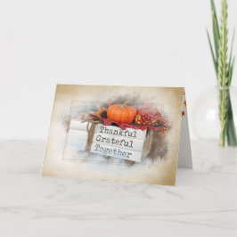 Cartão Livros de Ação de Graças do outono