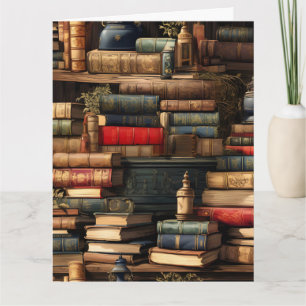 Cartão Livros de vazios na Biblioteca