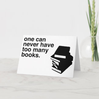 Cartão livros demais