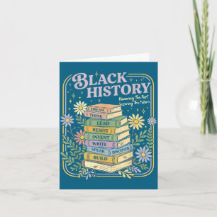 Cartão Livros do mês da história negra negra afro-america