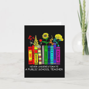 Cartão Livros Florais Nunca Subestimam Uma T Escolar Públ