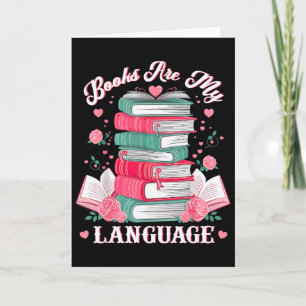 Cartão Livros São Minha Linguagem do Amor Amante da Leitu