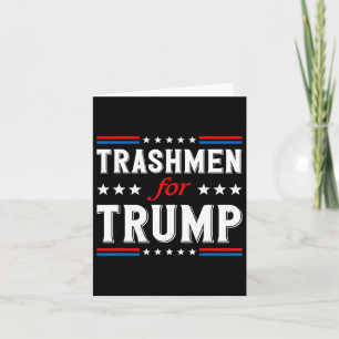 Cartão Lixeiros Para Trump 2024 Roupa Engraçada Eleição L