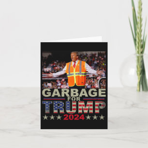 Cartão Lixo Para Camisetas Trump 2024 - Trump Supporter D