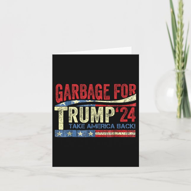 Cartão Lixo Para Trump 2024 (Frente)