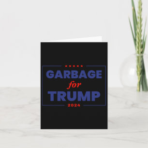 Cartão Lixo Para Trump 2024 Divertido Adepto Trump 1