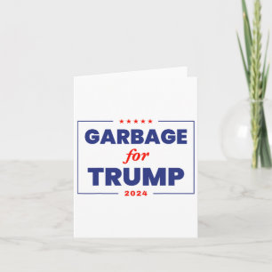 Cartão Lixo Para Trump 2024 Divertido Adepto Trump 1 