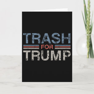 Cartão Lixo Para Trump 2025 Vintage Grunge Retro Lixo