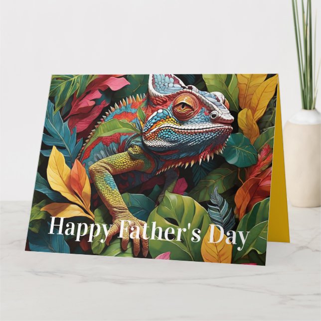 Cartão Lizard Leaves & Colour (Frente)