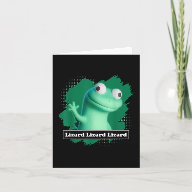 Cartão Lizard Lizard Lizard Elio Meme Engraçado Design T- (Frente)