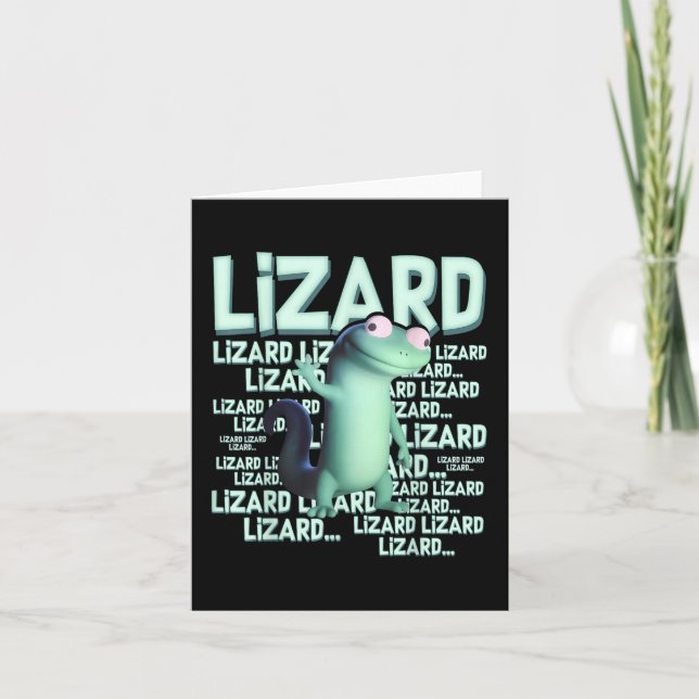 Cartão Lizard Lizard Lizard Engraçada Memória Viral Tr (Frente)