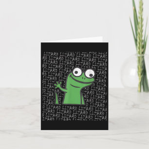 Cartão Lizard Lizard Lizard Funny Weirdcore Animal Meme G
