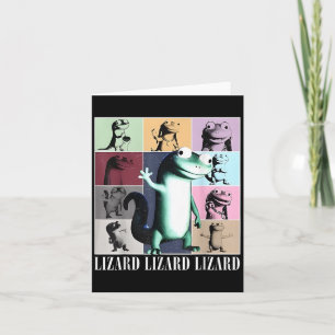 Cartão Lizard Lizard Meme Vintage Engraçado