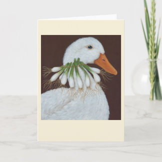 Cartão Lizzie the Duck folded greeting card