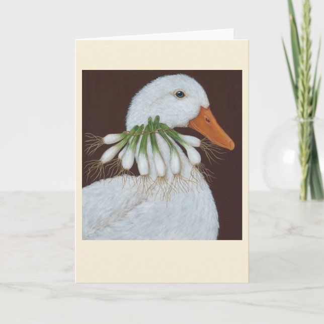Cartão Lizzie the Duck folded greeting card (Frente)