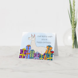 Cartão Llama Birthday Deseja