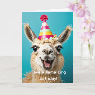 Cartão Llama Birthday, faça um aniversário de lama!