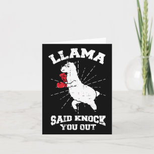 Cartão Llama Disse Derrubar Você Fora Boxe Funny Hallowee